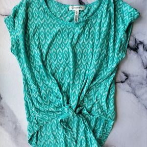 SOLD Western Front Tie Tee Top